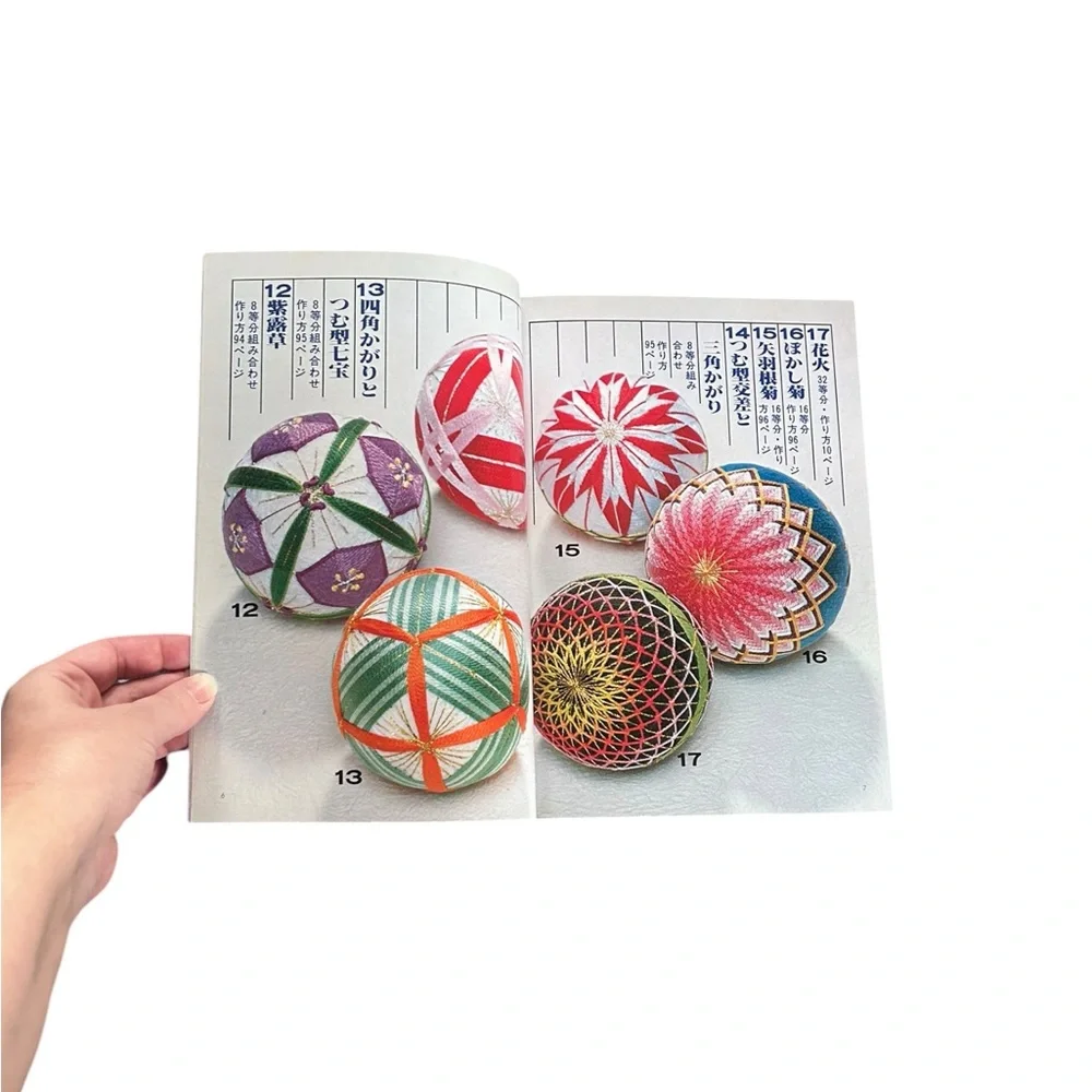 Vintage Japanese Temari Craft Book Beautiful Embroidered Thread Ball Patterns